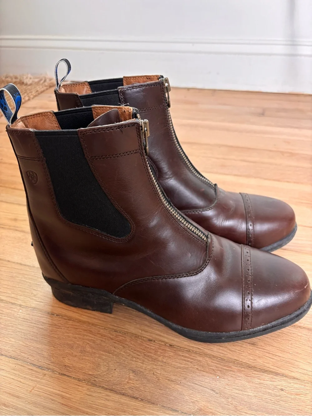 Ariat Heritage Front Zip Paddock Boots Brown Leather Equestrian Riding Boot 11.5 - Picture 3 of 6